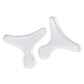 T-shaped silicone insole stickers, clear pair with ridged texture on the arch