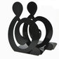 Black metal letter-style bookmark and book stand, set of two