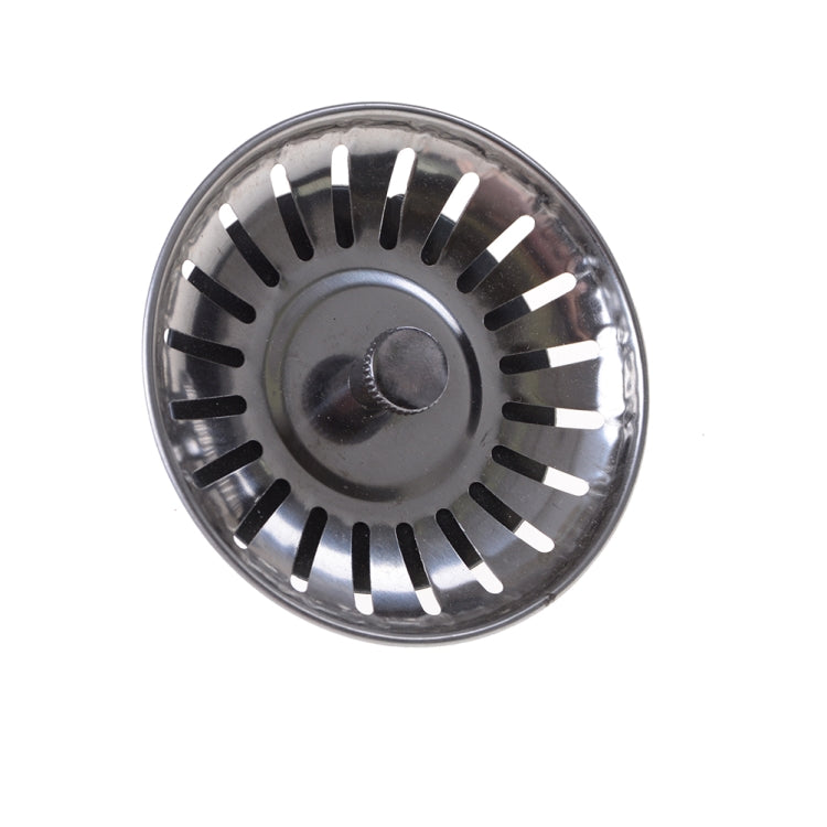 Stainless sink strainer flume cover disc with slotted ribs and central opening