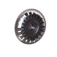 Stainless flume cover disc with slotted edge and central drain hole