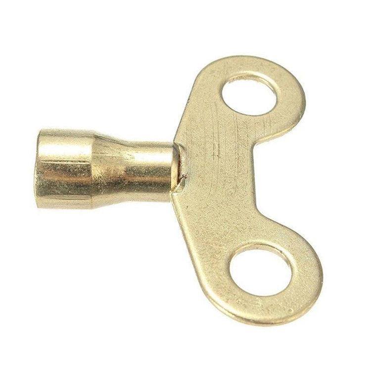 Solid brass faucet lock key, round-hole plate and square socket drive