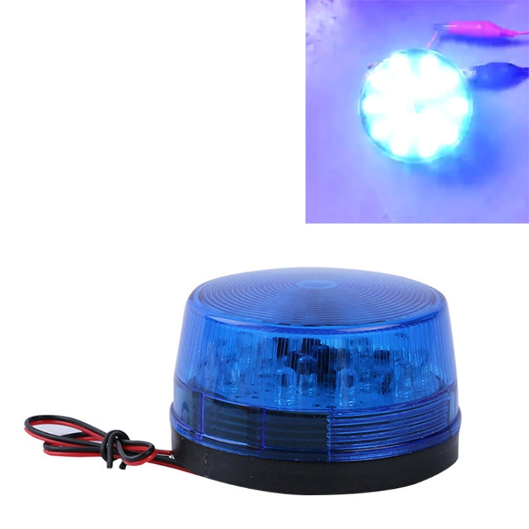 Mini LED strobe warning light with blue lens, flashing bright LED warning beacon
