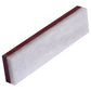 Rectangular sharpening stone block with white surface and maroon edge