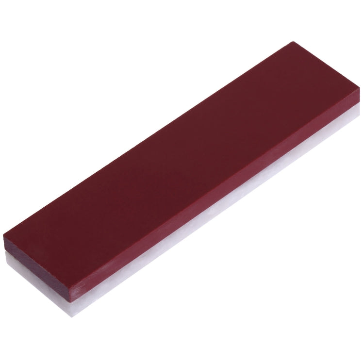 Maroon sharpening stone block with smooth rectangular shape