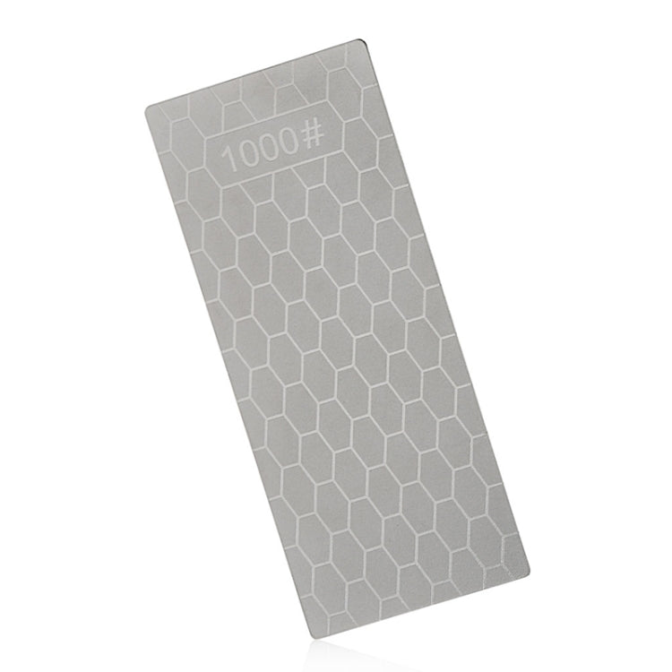 Gray sharpening stone tile labeled 1000#, honeycomb pattern