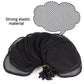 Black wig ponytail hair net set with elastic mesh and multiple loop ties