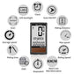 WEST BIKING bike speedometer with feature icons diagram and solar cell display, black
