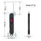 Compact digital meat thermometer with black body, red screen, and stainless probe.