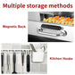 Digital meat thermometer with magnetic back and hook-style storage feature.