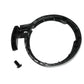 Electric scooter handlebar snap ring 2-pack, black plastic ring with mounting tabs