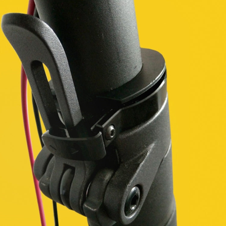 Electric scooter handlebar stand snap ring, black plastic clamp mounted on handlebar