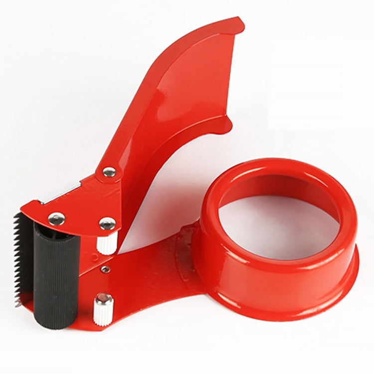 Red tape sealing device with adjustable handle and tape roll guide