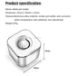 Silver metal single-slot pen holder with circular opening and dimensions