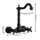 Wall-mounted faucet with 180mm spout reach and 250mm height, black antique finish