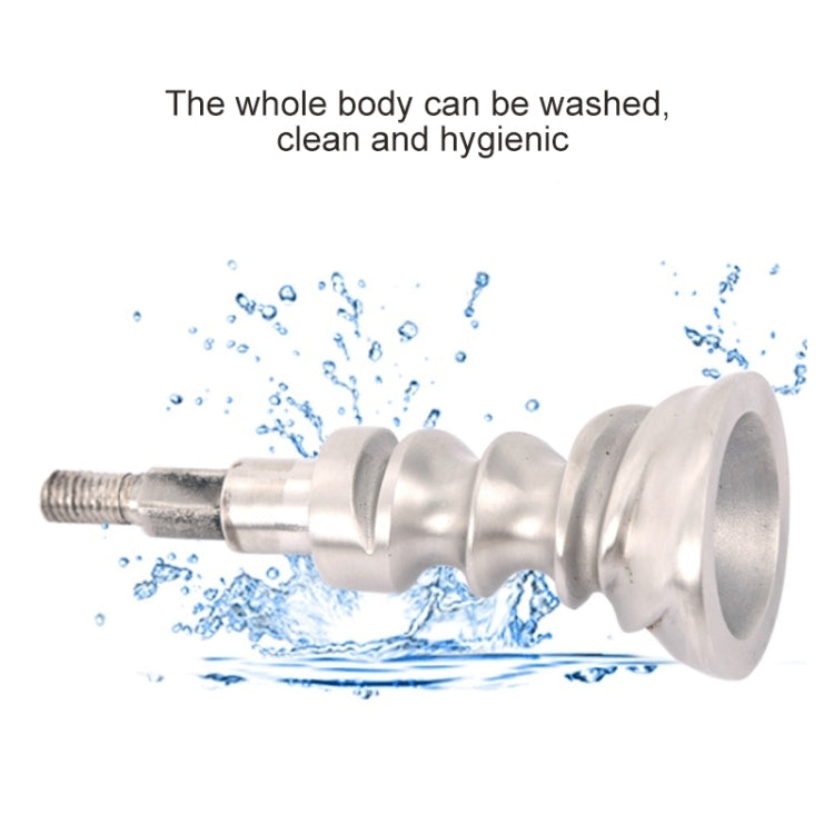 Stainless steel manual coffee grinder auger with water-splash cleaning