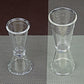 Large double-headed graduated measuring cups set, clear plastic in small and large sizes