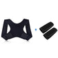 Black back correction strap with arm openings and two included strap bands