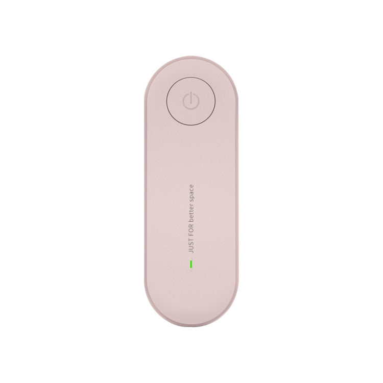 Mini anion air purifier, pink oval plug-in body with top power button
