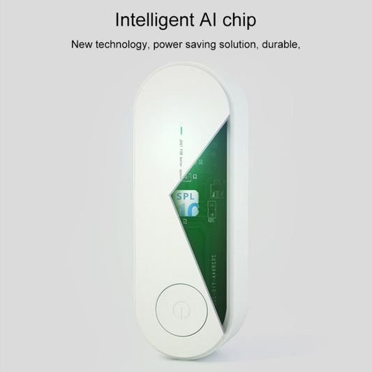 Mini anion air purifier, white plug-in unit with internal chip view