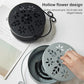 Black mosquito coil box with flower cutout lid and arched carrying handle