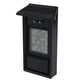 Outdoor garden refrigerator waterproof thermometer, black front with LCD showing readings