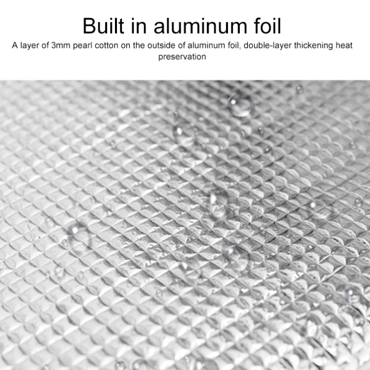 Built-in aluminum foil insulation layer detail for the lunch bag, heat preserving.