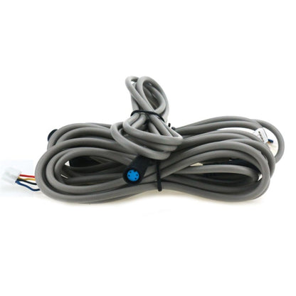 Gray charging cable with blue plug and wire leads, 1.2m length