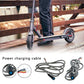 Electric scooter charging cable with blue connector and multicolor wire plug