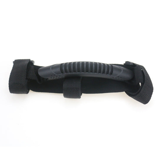 Black padded scooter handle strap with textured grip cover