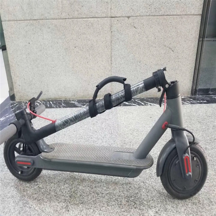Black scooter handle strap with padded center on front stem