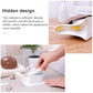 White snail-shaped hand sanitizer bottle with hidden-style nozzle and small yellow tip