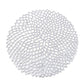 Silver round hollow mesh placemat with floral lattice design