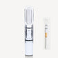 Transparent cigarette filter holder with clear top chamber and white bottom section