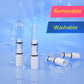 Transparent double-filter cigarette holder set with detachable filter tube and white base
