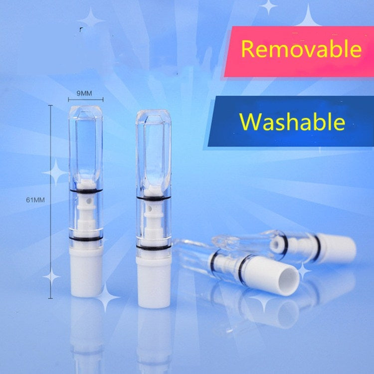 Transparent double-filter cigarette holder set with detachable filter tube and white base