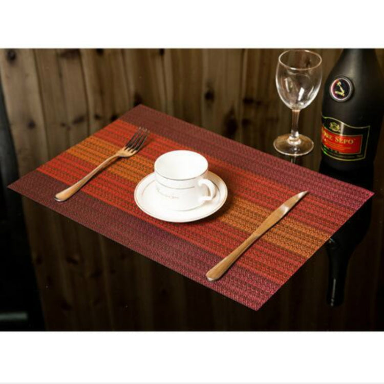 Set of 2 textured red/burgundy table cup mats for coffee cups and plates