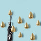 Gold resin water droplet wall hooks, multiple single hooks with dark mounts
