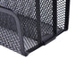 Black mesh letter sorter base with sturdy feet and crisscross grid, close-up