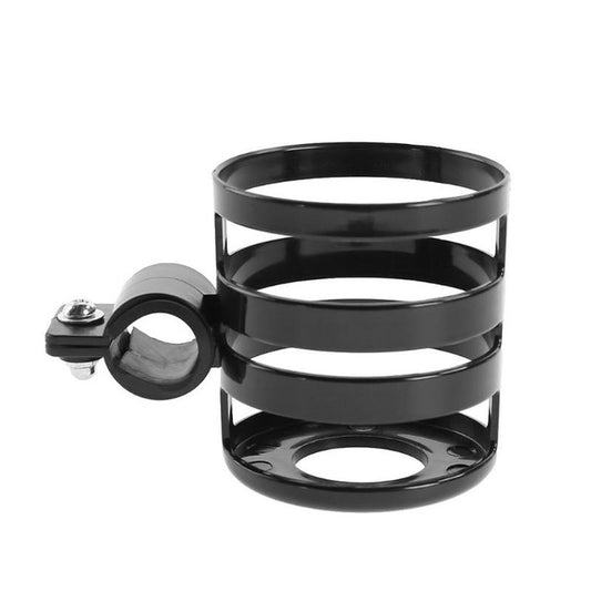 Round black plastic bottle rack, 3-tier holder with clamp