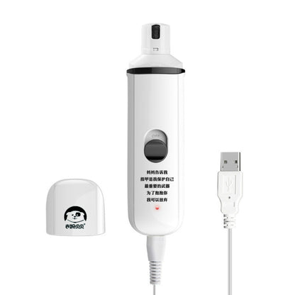 Black button pet electric nail polisher with charging USB cable and base holder