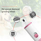 White pet electric nail polisher with pink grip panel and diamond grinding wheel head