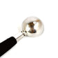 Stainless fruit spoon scoop with black handle and round bowl end