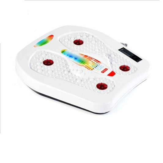 Electric foot massager with raised bumps, red nodes, and rainbow interior strip