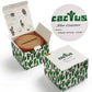 Boxed cactus coaster set with cork coaster inside and instruction card in a cactus-themed package.