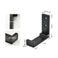 Black folding robe hook with two mounting holes and padded front rest