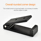 Black folding robe hook with smooth rounded corners and two mounting holes