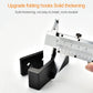 Black folding robe hook with thick base and two mounting screw holes