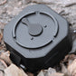Compass top cover with circular control knob and two small indicator buttons