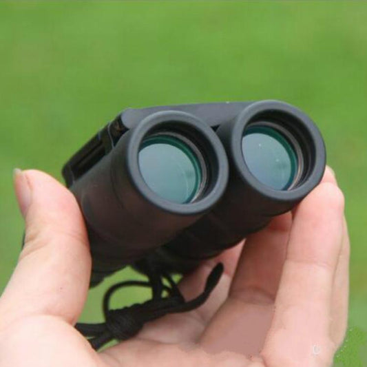 Compact 8x21 binoculars, front view showing two objective lenses