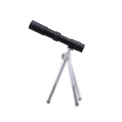 Black zoom spotting scope telescope with tripod stand